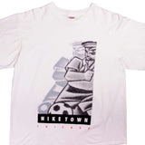Vintage White Nike Nike town Chicago Tee Shirt 1987-1994 Size L Made In USA With Single Stitch Sleeves. Nike Grey Label.