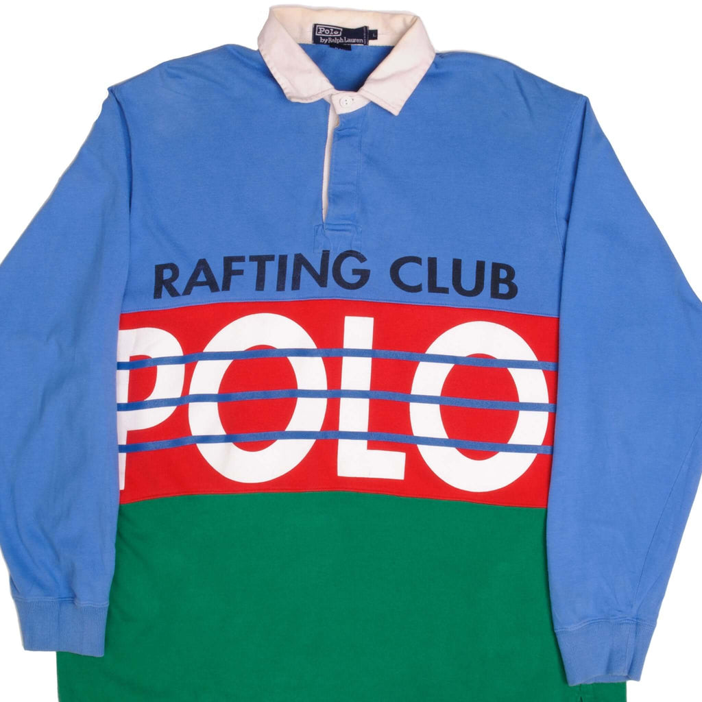 Vintage Polo Ralph Lauren Rafting Club Long Sleeve Polo Shirt 1990S Size Large