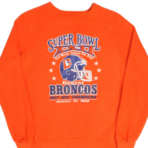 Vintage NFL Denver Broncos Super Bowl XXII 1988 Sweatshirt Size Medium Made Usa