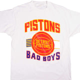 Vintage NBA Detroit Piston Eastern 80S 90S Tee Shirt Size Large Made In USA. With Single Stitch Sleeves