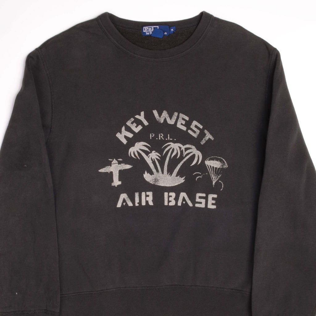 Vintage Polo Ralph Lauren Key West Air Base Sweatshirt Size Xl 1990S Made In Northern Mariana Island (USA) 