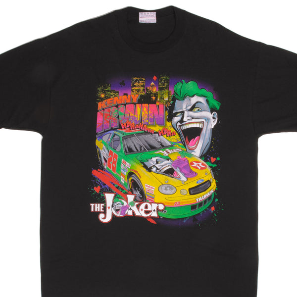 Vintage Nascar Kenny Irwin The Joker DC Comics Tee Shirt 1998 Size XL Made In USA