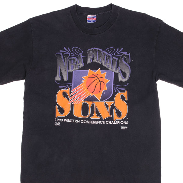 Vintage NBA Finals Phoenix Suns 1993 Western Conference Champions Tee Shirt Size XL With Single Stitch Sleeves 