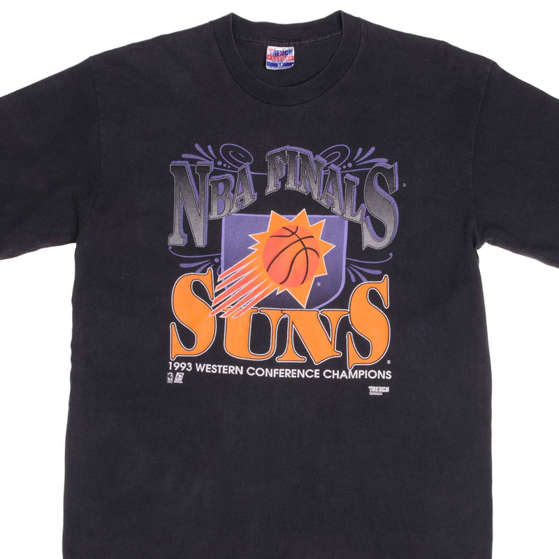 Vintage NBA Finals Phoenix Suns 1993 Western Conference Champions Tee Shirt Size XL With Single Stitch Sleeves 