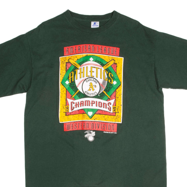 Vintage MLB Oakland Athletics Tee Shirt 1992 Size XL Made In USA With Single Stitch Sleeves