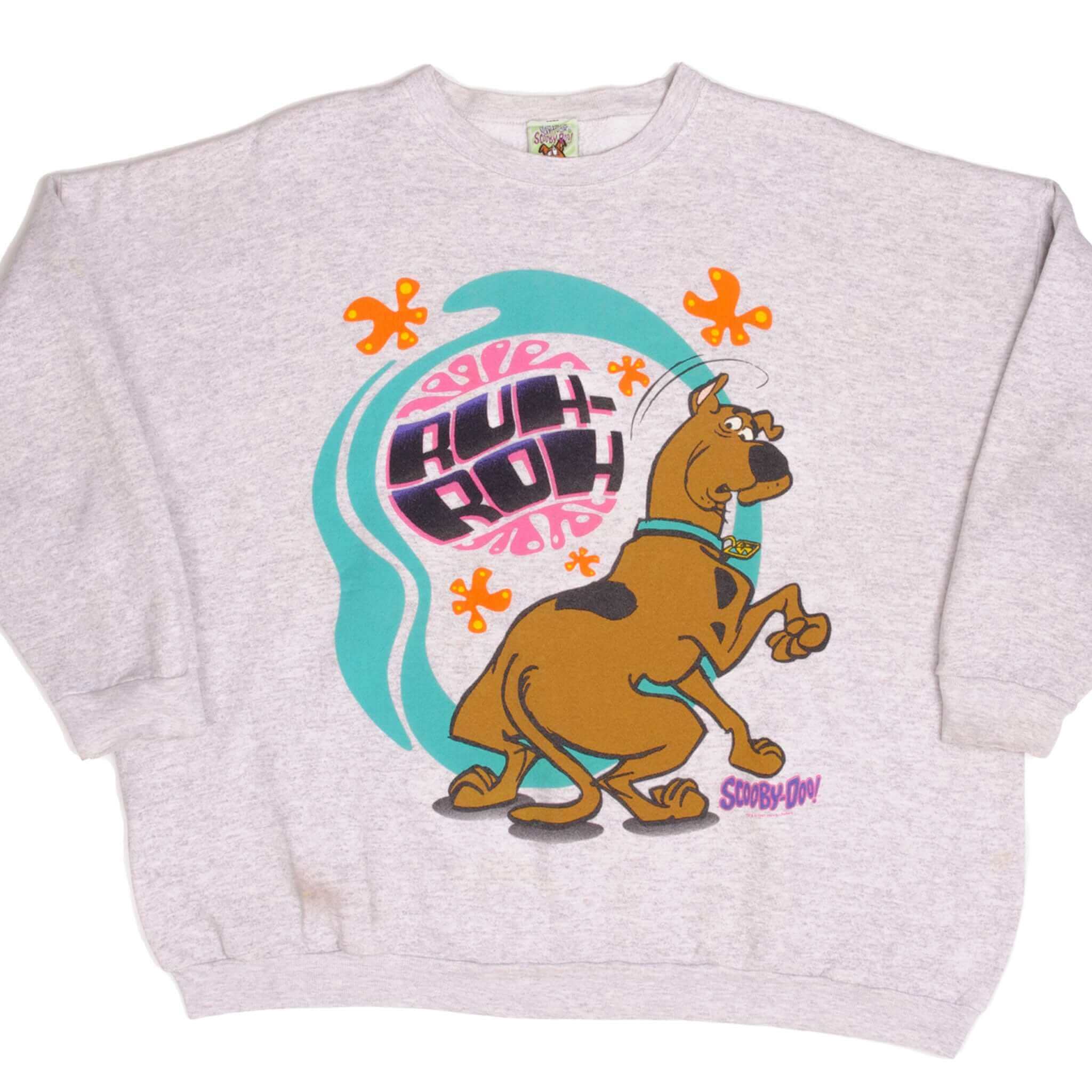 Vintage Ruh-Roh Scooby Doo Grey Sweatshirt 1997 Size 3XL