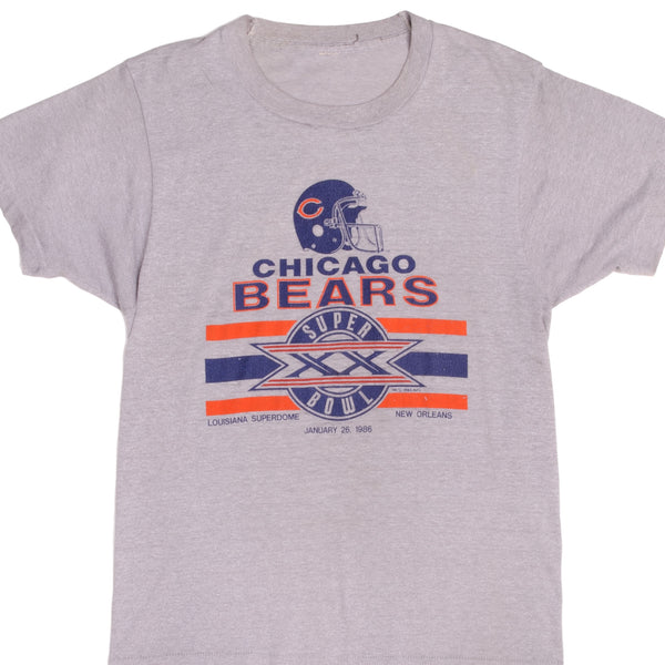 VINTAGE NFL CHICAGO BEARS SUPER BOWL TEE SHIRT EARLY 1986 SIZE MEDIUM