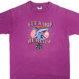 Vintage Purple Maui and Sons Get a Grip Reality  Tee Shirt 1994 Size XLarge Made In USA with single stitch sleeves.