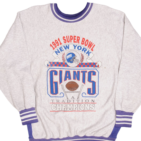 Vintage Nfl New York Giants Super Bowl 1991 Sweatshirt Size Large Made In USA