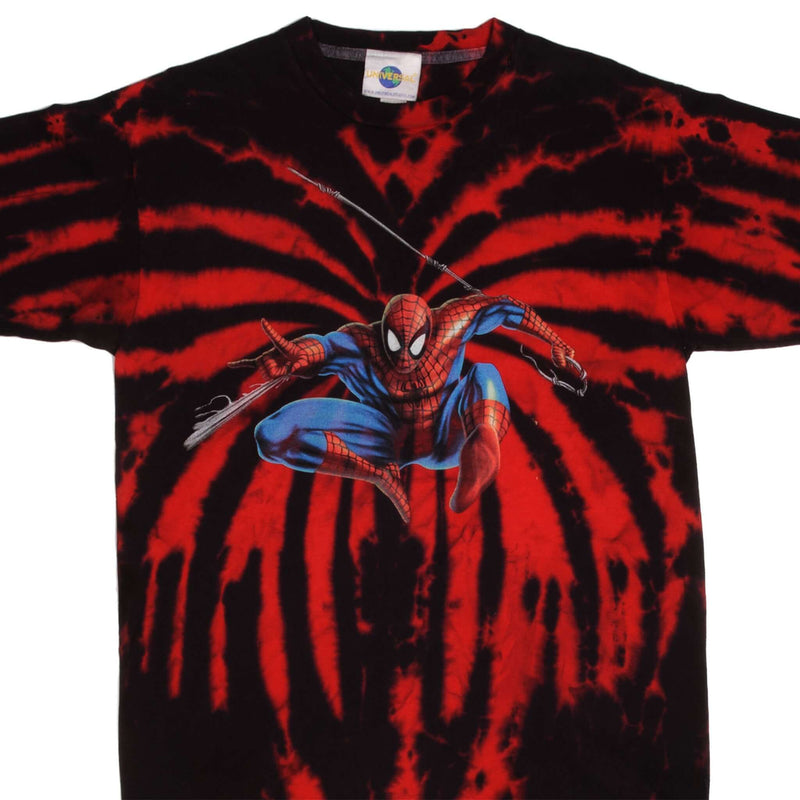 Vintage Spider Man Universal Studio Tee Shirt 1990S Size Medium Made In Usa With Single Stitch Sleeves