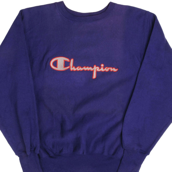 復古反向編織 CHAMPION SPELLOUT 衛衣 1990 年代中號美國製造