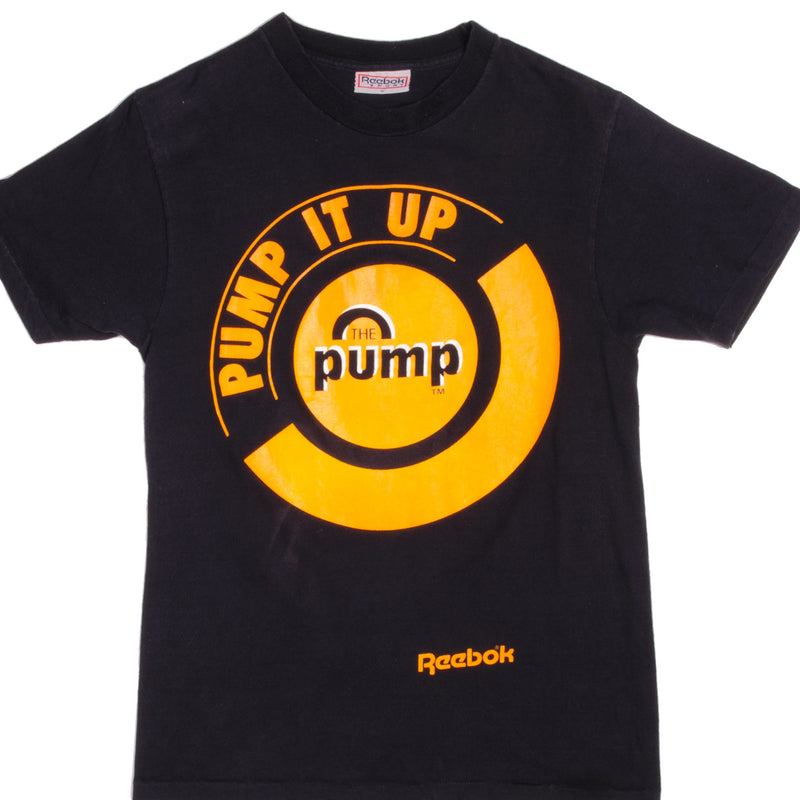 Vintage Reebok The Pump Pump It Up Tee Shirt Size Medium Made In USA With Single Stitch Seeves