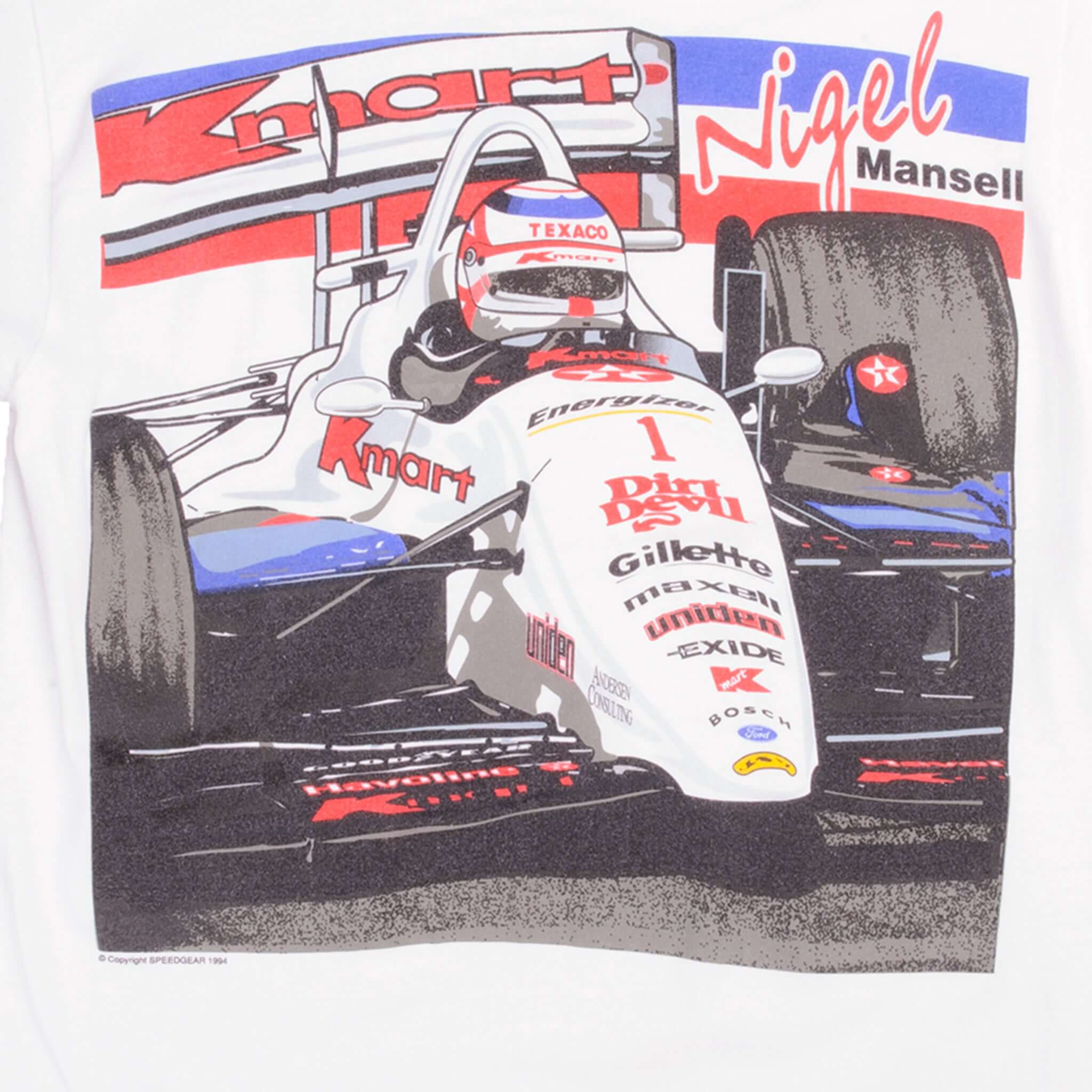 VINTAGE RACING FORMULA ONE NIGEL MANSELL TEE SHIRT 1994 SIZE MEDIUM