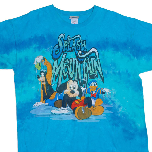 Vintage Walt Disney World Splash Mountain With Mickey Mouse, Donald Duck Tee Shirt 2000s Size XLarge.