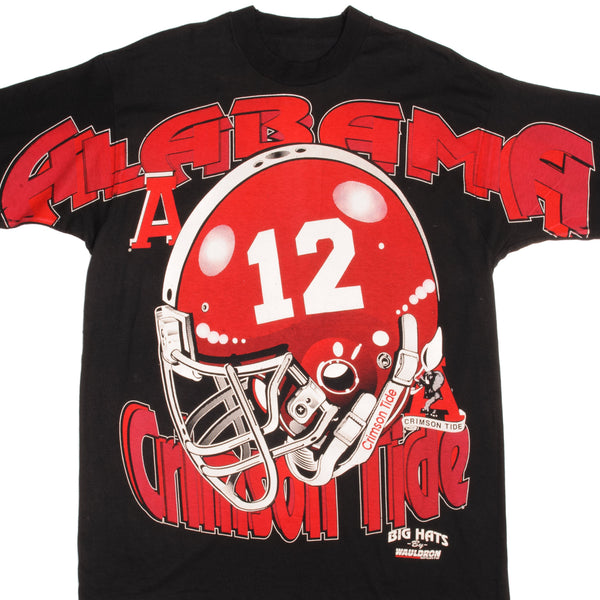Vintage Alabama Crimson Tide College Football Tee Shirt Size XLarge With Single Stitch Sleeves