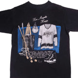 Vintage NHL Los Angeles Kings Tee Shirt 1991 Size L Made in USA with single stitch sleeves.