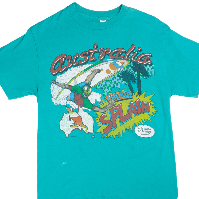 Vintage Australia Surfing Tee Shirt 90S Size Medium with single stitch sleeve