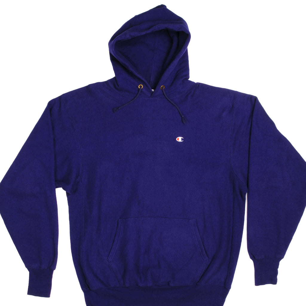 Vintage Blue Champion Small Logo Reverse Weave Sweater 90S Size 2XLarge. Made In USA.