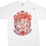 Vintage Dead Stock White NBA Chicago Bulls 1997 Champs Tee Shirt Size Large Made In USA
