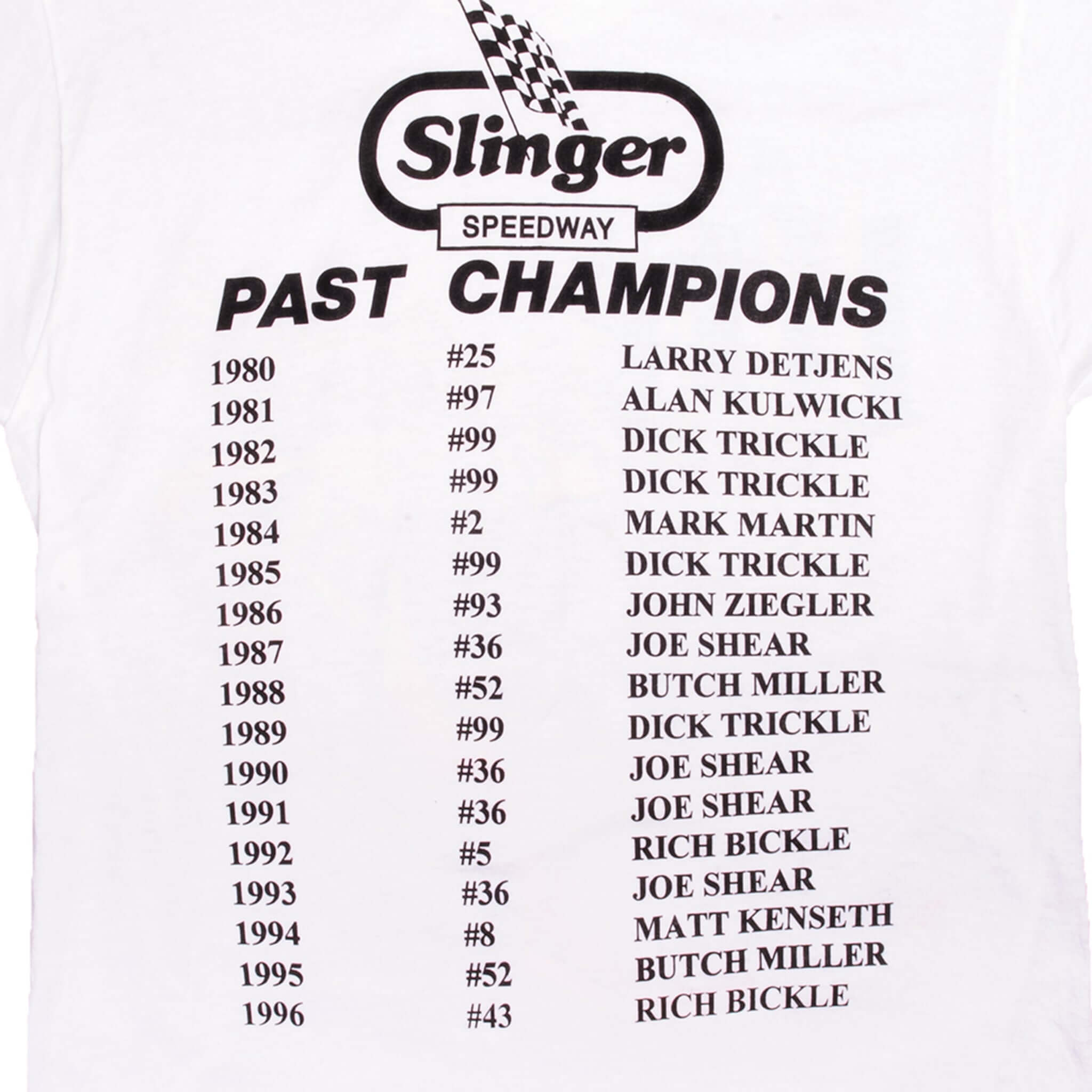 Autographed Vintage Nascar 18th Annual Nationals 1996 Tee Shirt Size M With Single Stitch Sleeves. Made In USA