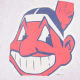 Vintage MLB Cleveland Indians Tee Shirt 1995 Size 2XLarge Made In USA With Single Stitch Sleeves.