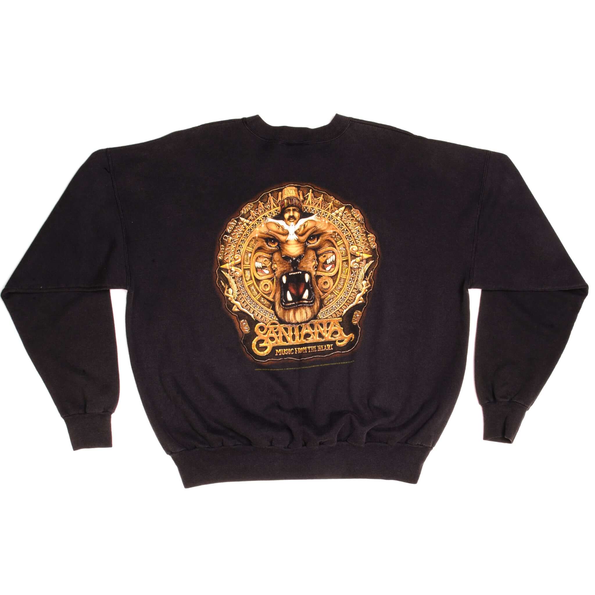 Vintage Carlos Santana De Aztlan Music From The Heart Promo Concert Tour Album Hanes Sweatshirt 1998 Size XXL.