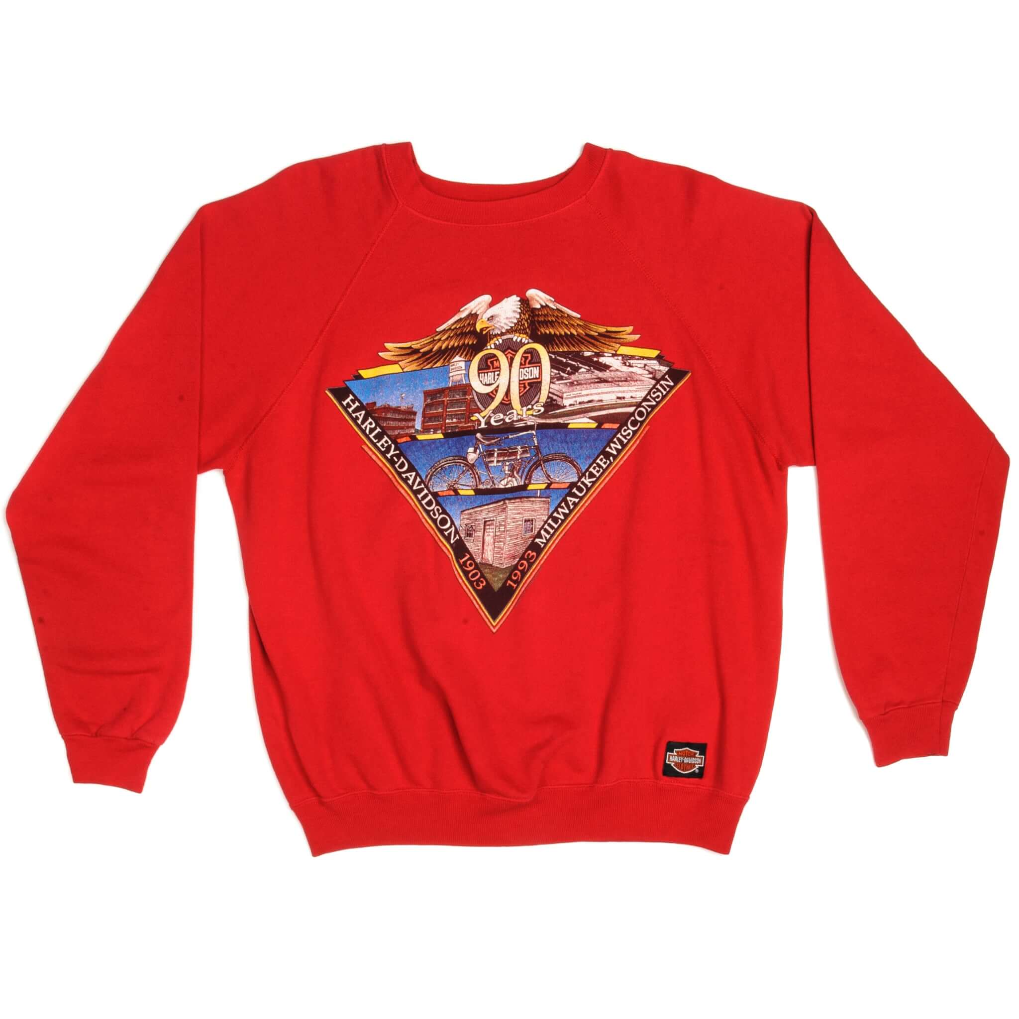 Vintage Harley Davidson Sweatshirt Hanes 90's Size XL Made In USA.