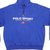 Vintage Polo Sport Ralph Lauren Quarter Zip Sweatshirt 90'S Size Medium.