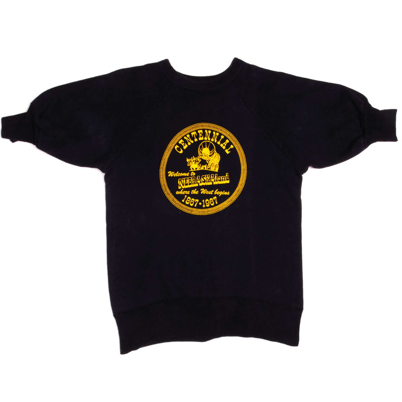 Vintage Centennial Come to Nebraskaland where the West begins 1867-1967 Hanes Sweatshirt 1967 Size Medium Made In USA.