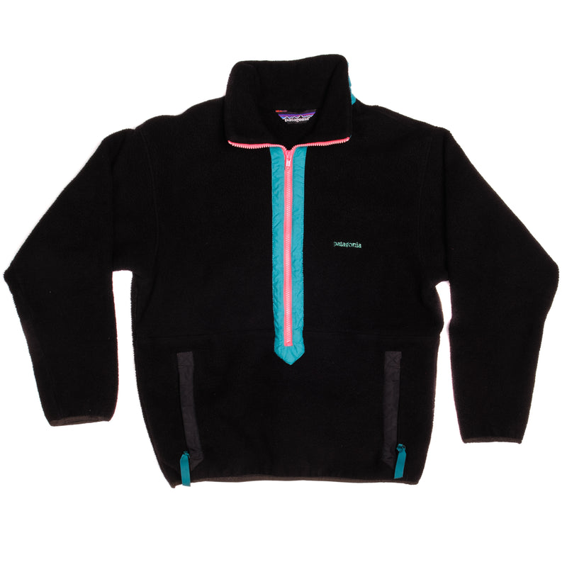 Vintage Black Zip Patagonia Sweatshirt 90s Size Medium Made In USA.