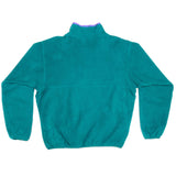 Vintage Patagonia Synchilla Snap-T Fleece Pullover Green/Aqua Stone Sweatshirt 90s Size Large Made In USA.