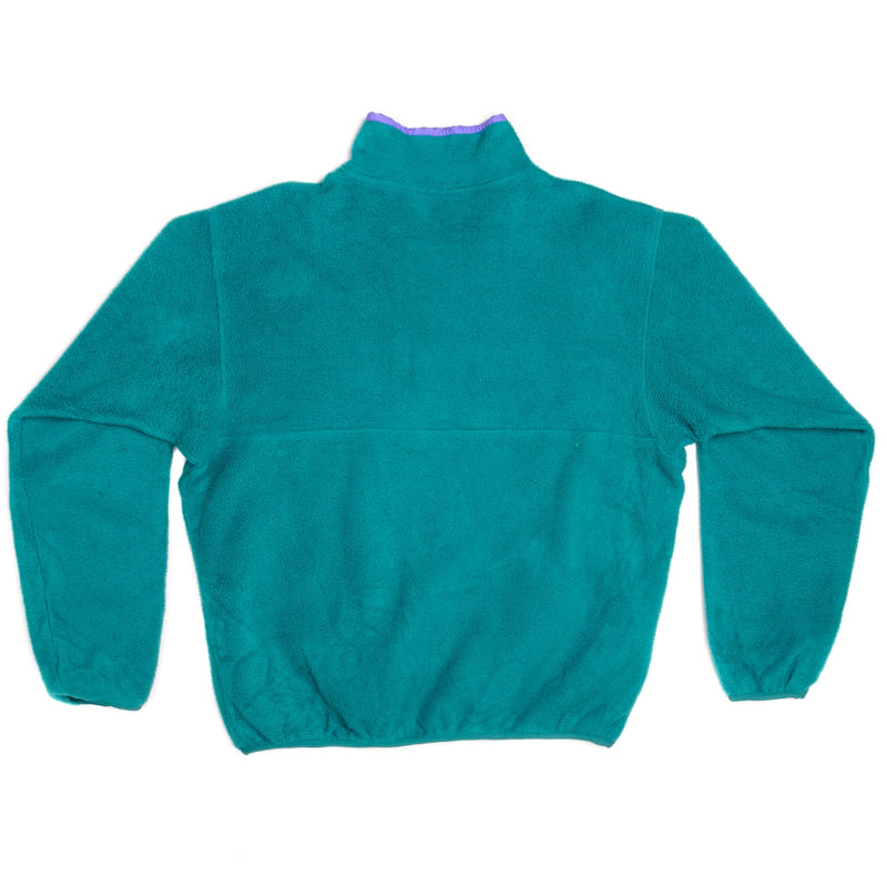 Vintage Patagonia Synchilla Snap-T Fleece Pullover Green/Aqua Stone Sweatshirt 90s Size Large Made In USA.