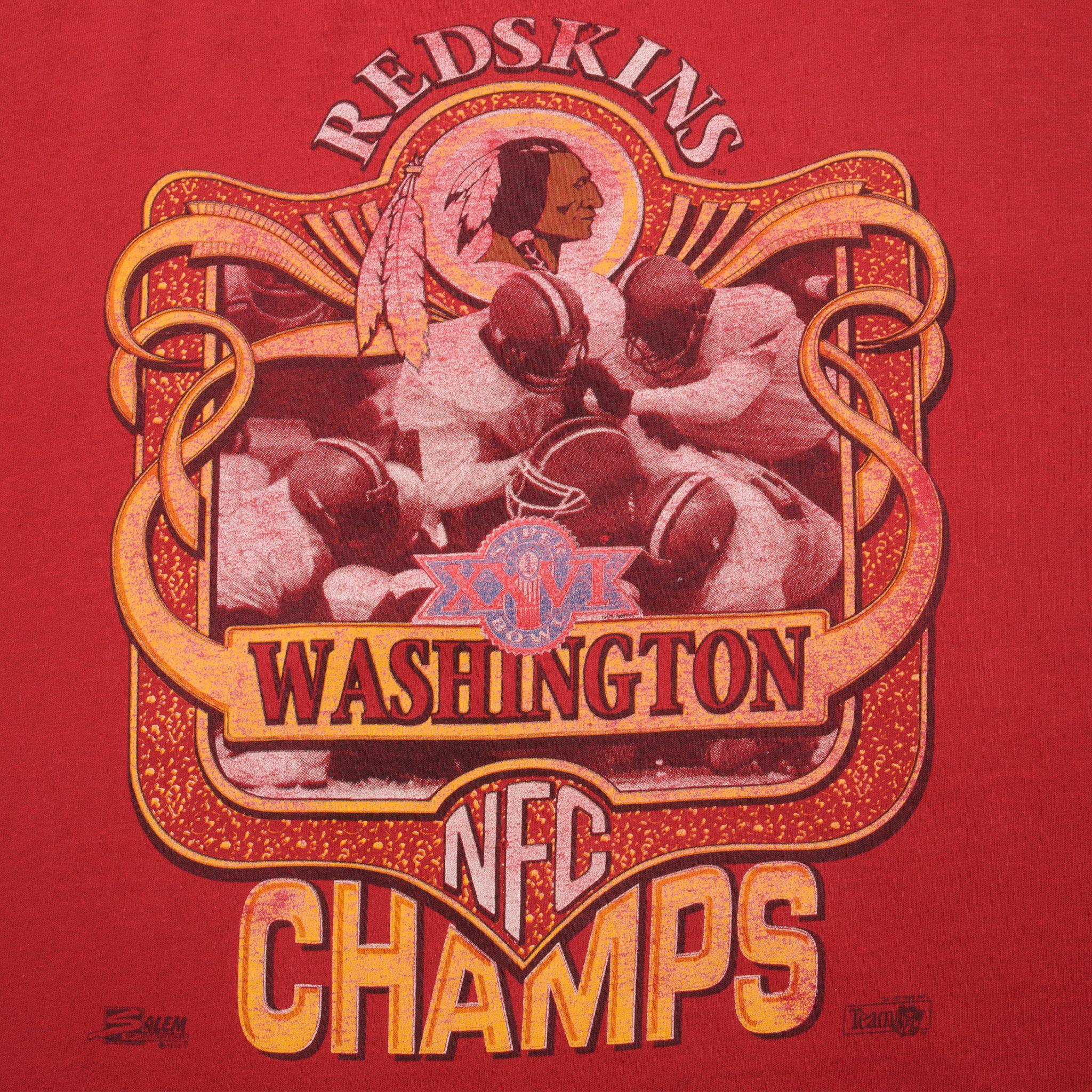 1991 Washington Redskins Super Bowl XXVI Champions AOP Crewneck Size  Medium/Large – Rare VNTG