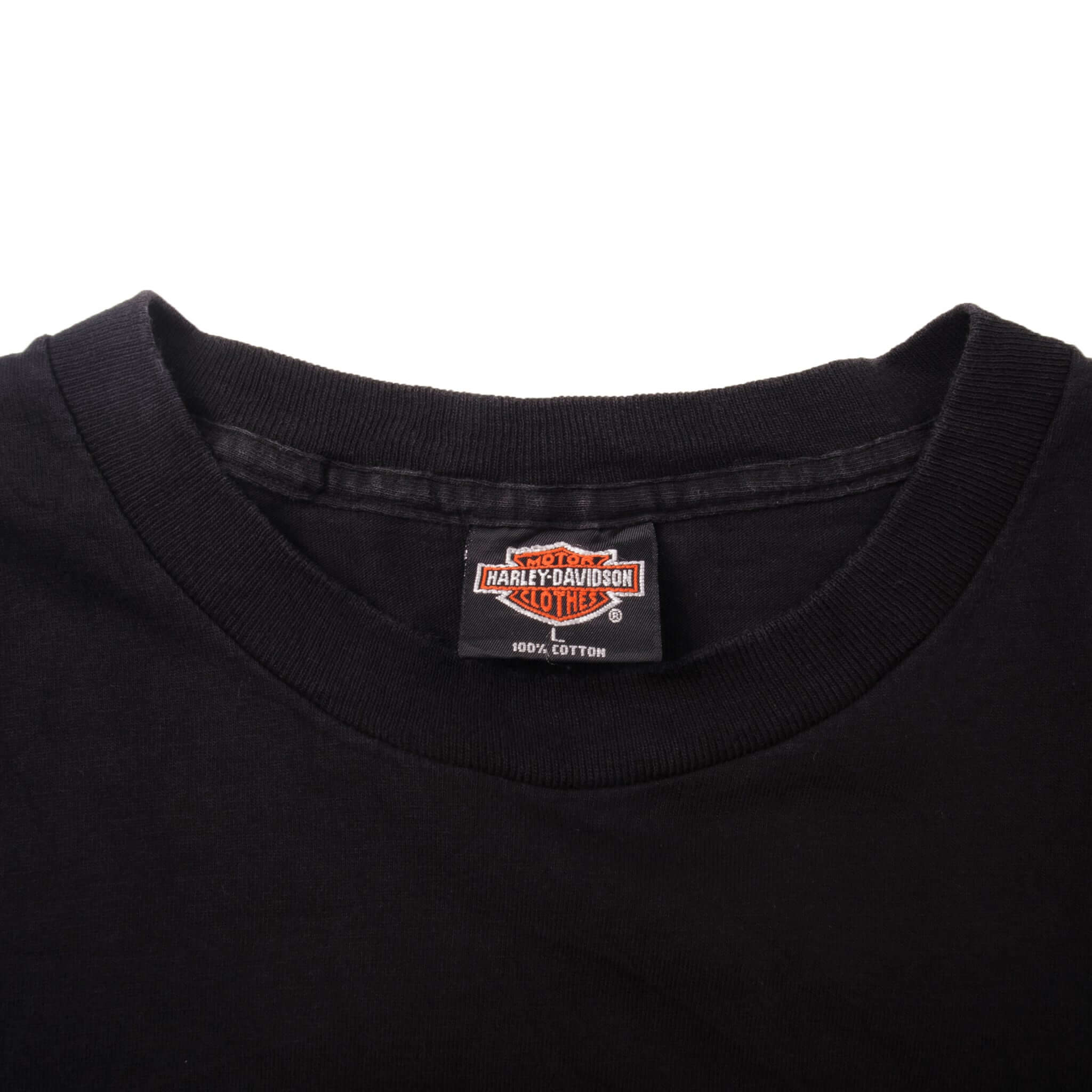 Vintage Harley Davidson Street Heat Napoleon Ohio Tee Shirt 1992 Size L With Single Stitch Made In USA