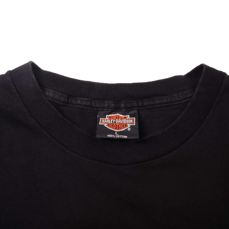 Vintage Harley Davidson Street Heat Napoleon Ohio Tee Shirt 1992 Size L With Single Stitch Made In USA