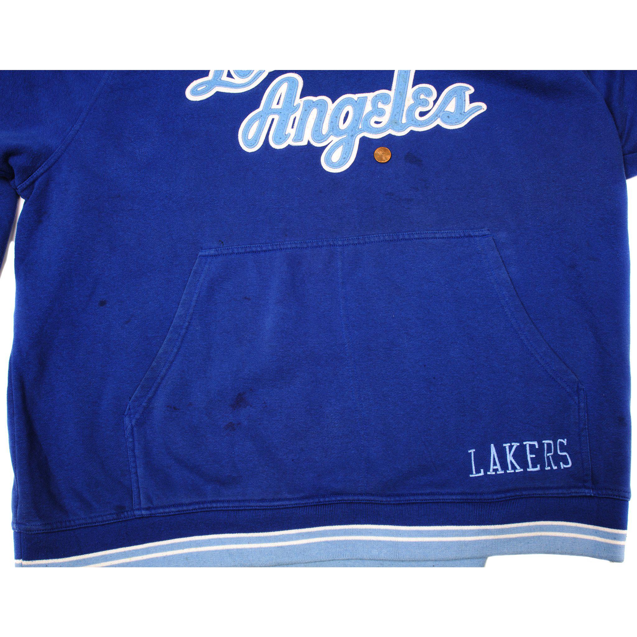 Vintage Nike Los Angeles LA Lakers Swoosh Hoodie NBA Basketball XL