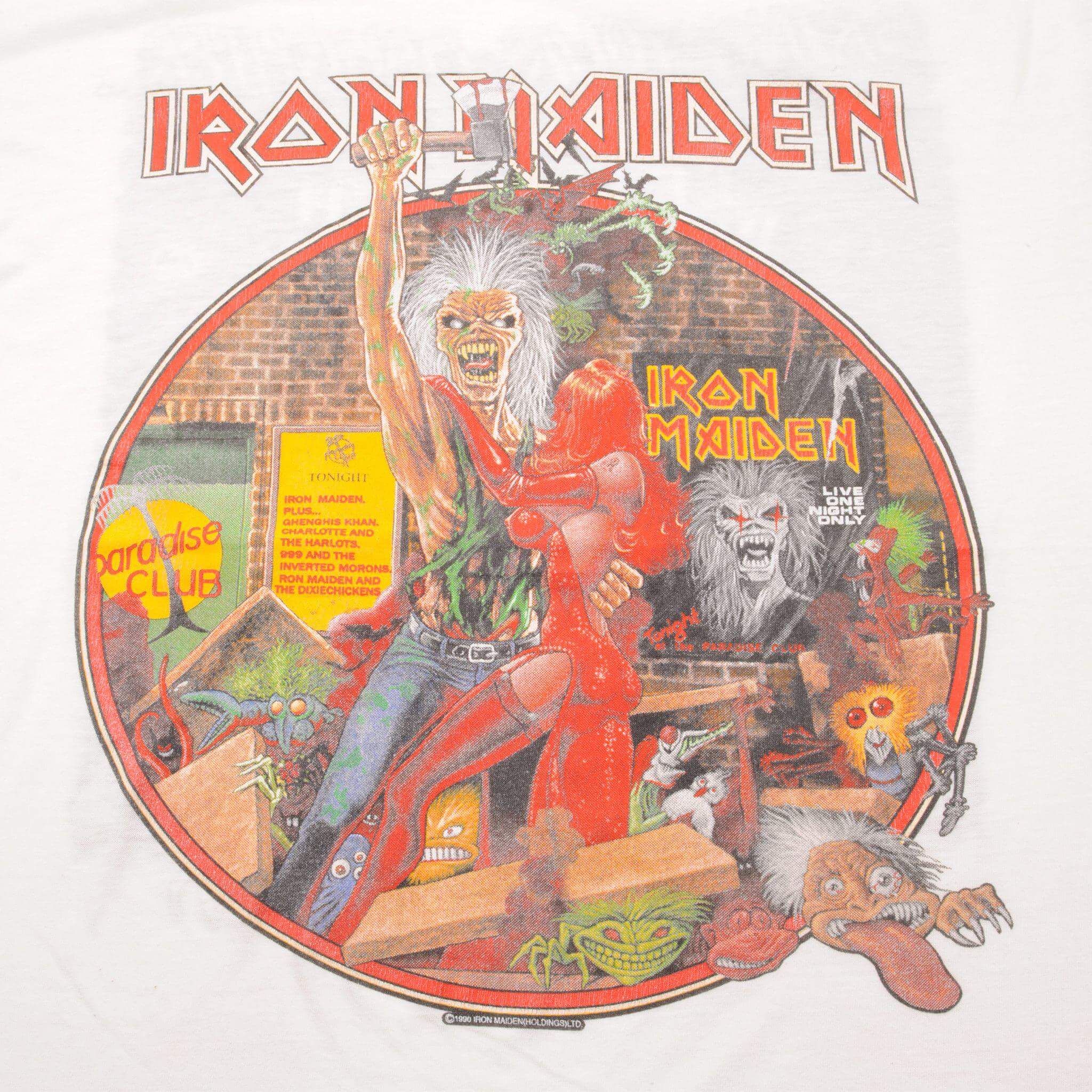 VINTAGE IRON MAIDEN TEE SHIRT 1990 SIZE LARGE