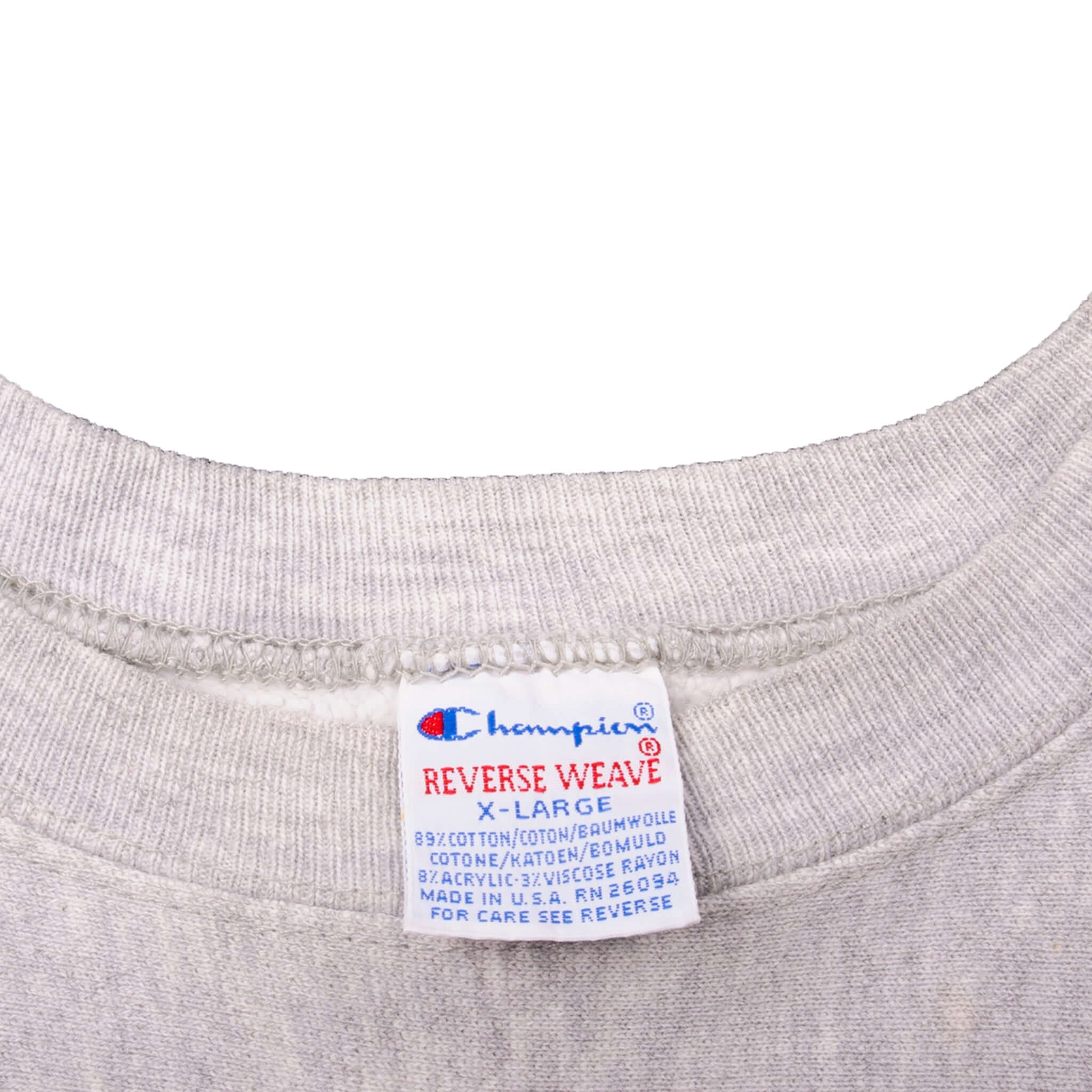 Vintage Gray Champion Duquesne 51 Crew Sweater 90S Size Xlarge. Made In USA.