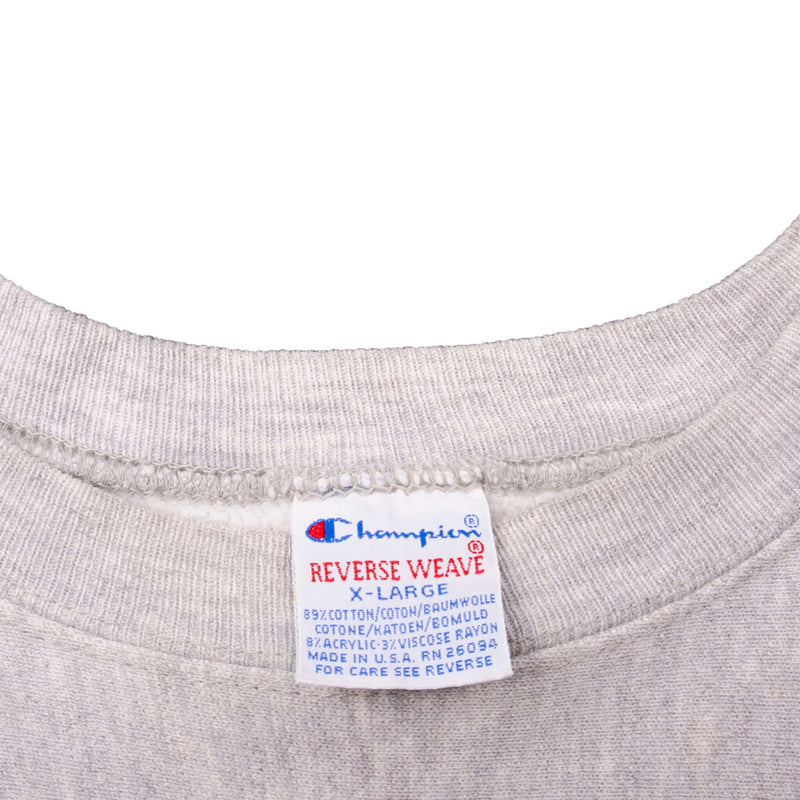 Vintage Gray Champion Duquesne 51 Crew Sweater 90S Size Xlarge. Made In USA.