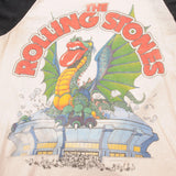VINTAGE THE ROLLING STONES TOUR RAGLAN TEE SHIRT 1981 SIZE XS MADE IN USA