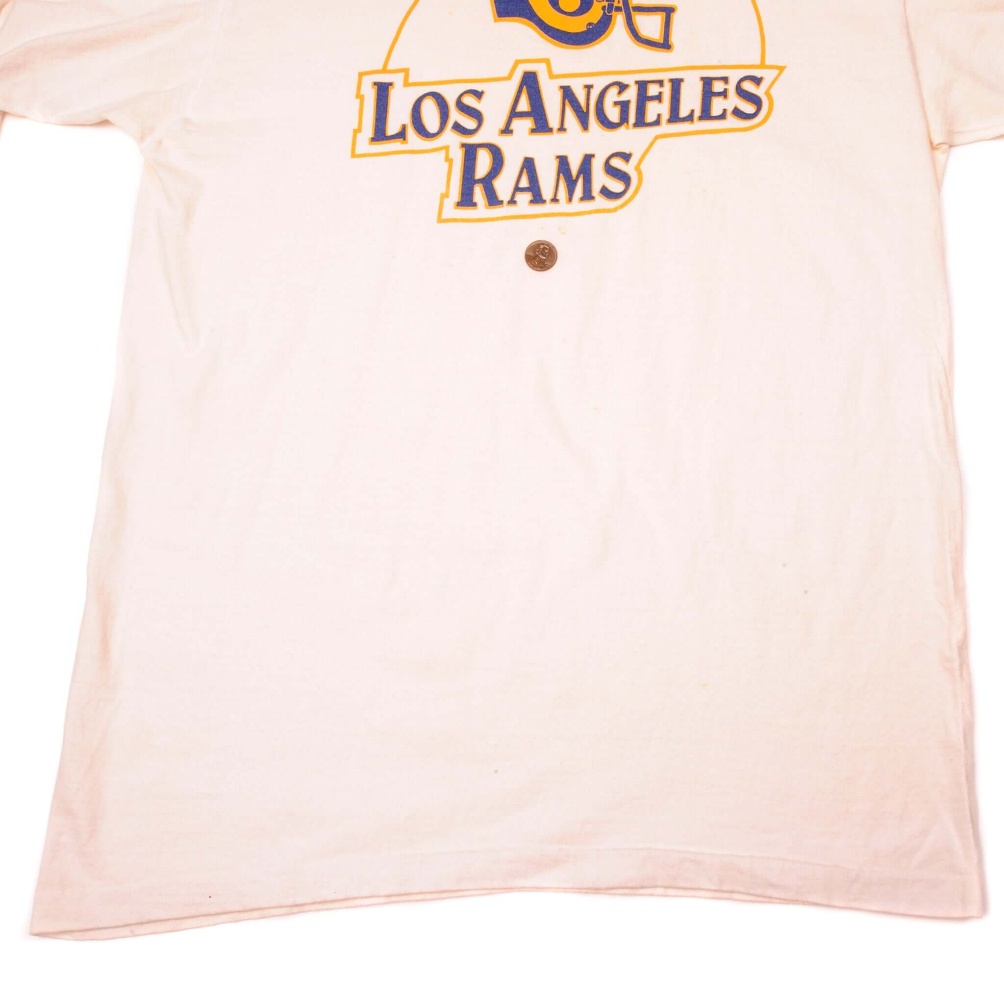 VINTAGE NFL LOS ANGELES RAMS LONG SLEEVES TEE SHIRT EARLY 1980s SIZE MEDIUM MADE IN USA