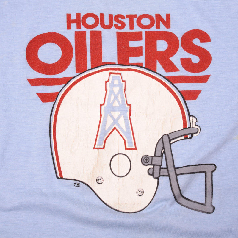 VINTAGE NFL HOUSTON OILERS TEE SHIRT 1970s SIZE MEDIUM MADE IN USA