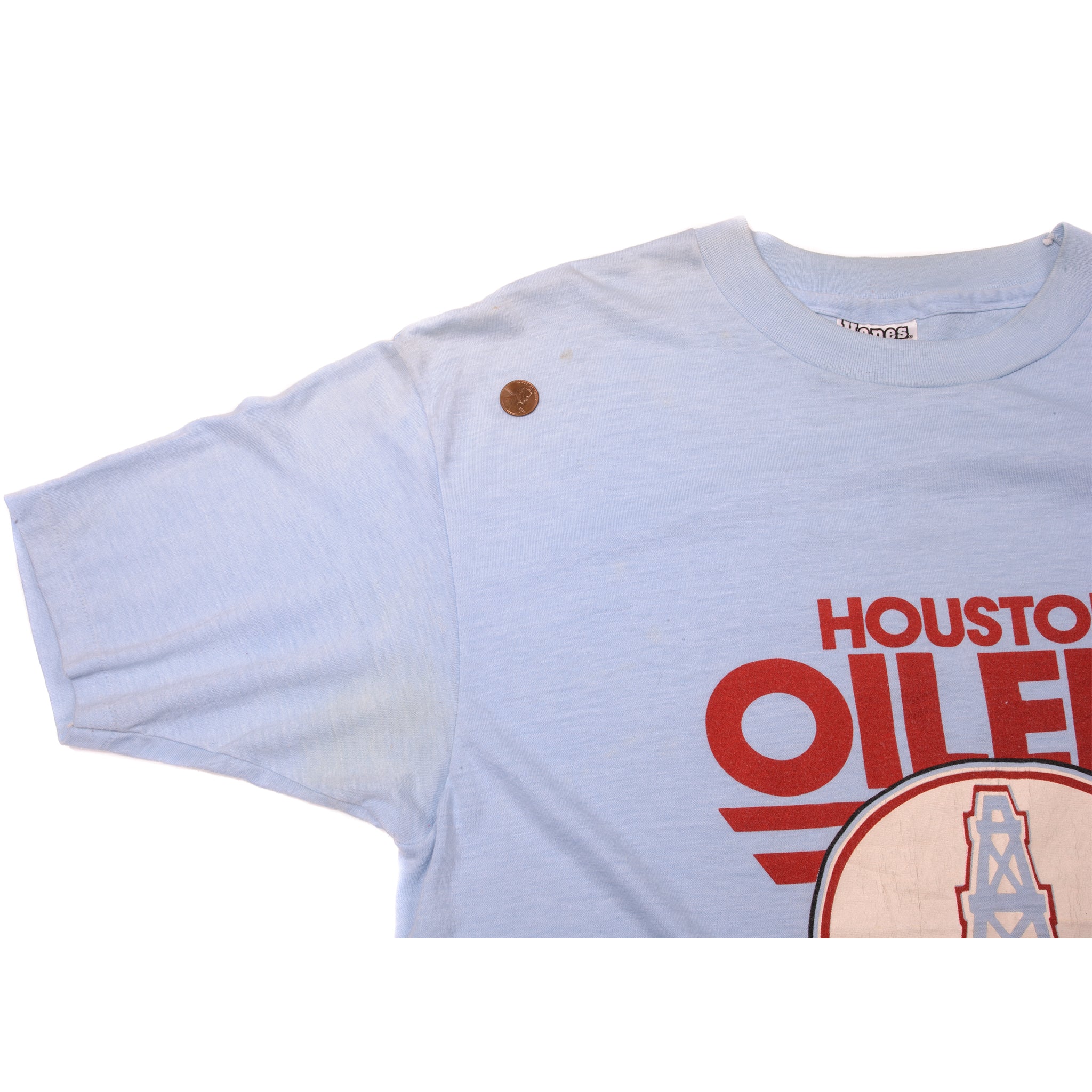 Vintage 70s-80s Houston Oilers Makers Champion T-shirt Size L -  New  Zealand