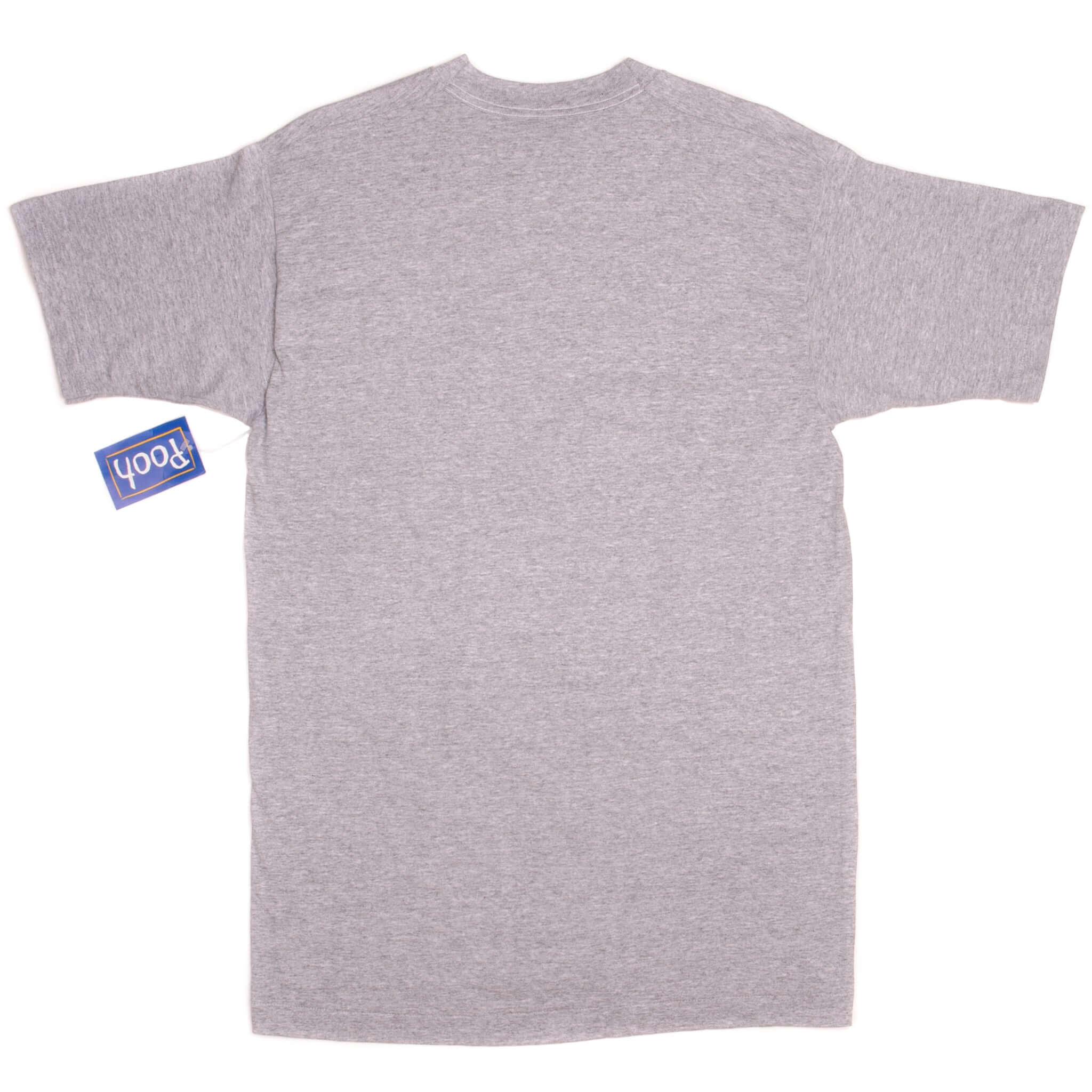 Vintage Disney Winnie The Pooh Grey Tee Shirt 1990s Size Large Made In USA with single stitch sleeves, Deadstock with original Tag..