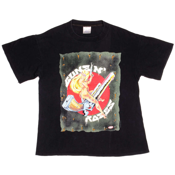 CAMISETA VINTAGE CONCIERTO DE GUNS N' ROSES BROCKUM 1992 TALLA GRANDE FABRICADA EN EE. UU.