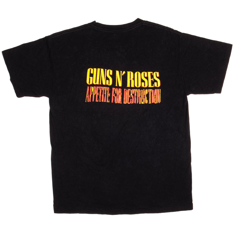 Vintage Guns N' Roses "Appetite For Destruction" tee shirt 1988 Size Large Made In USA.