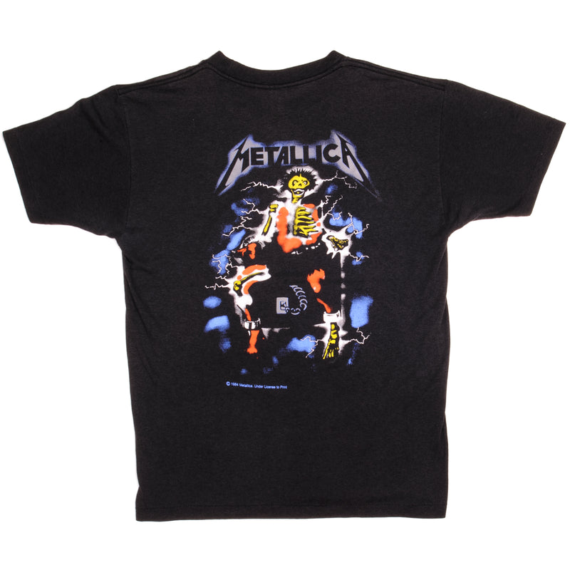Vintage Metallica Metal Up Your Ass Signal Tee Shirt 1984 Size Large Made In USA With Single Stitch Sleeves.