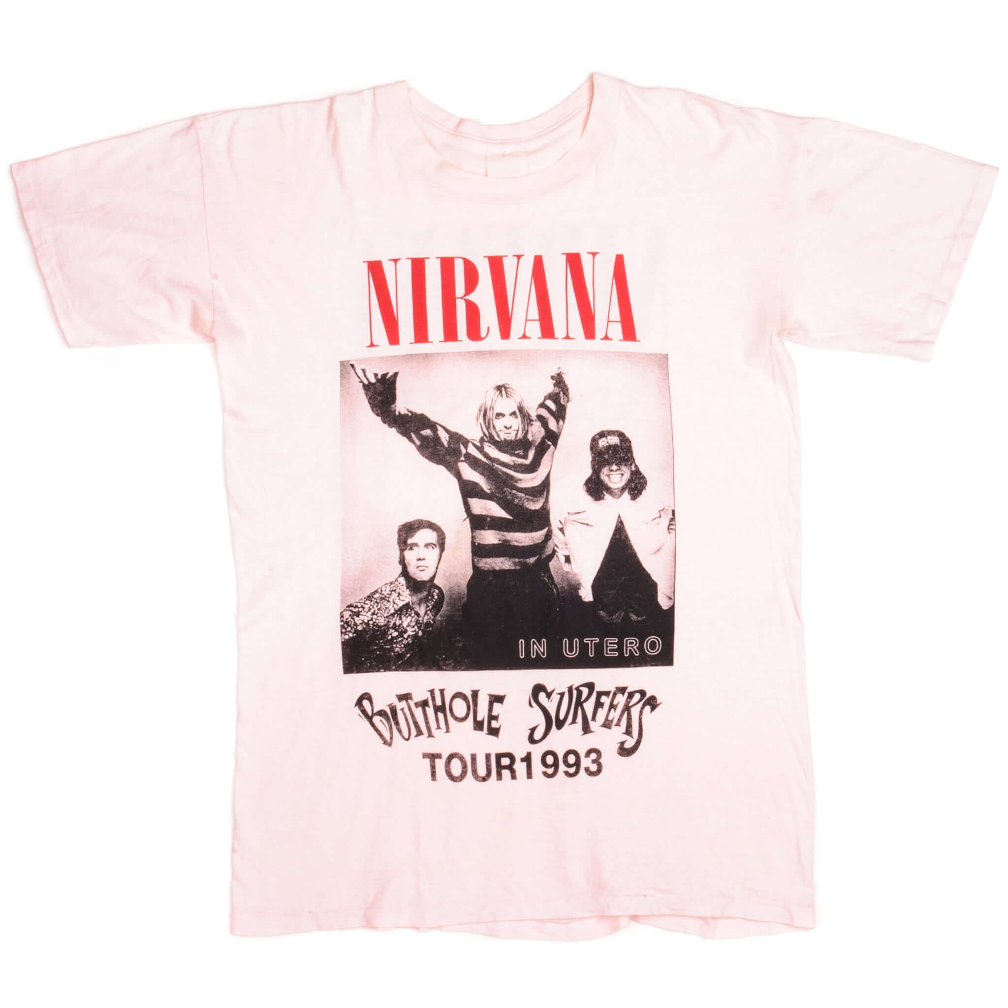 VINTAGE NIRVANA AND BUTTHOLE SURFERS TOUR TEE SHIRT 1993 SIZE LARGE VINTAGE NIRVANA AND BUTTHOLE SURFERS TOUR TEE SHIRT 1993 SIZE LARGE