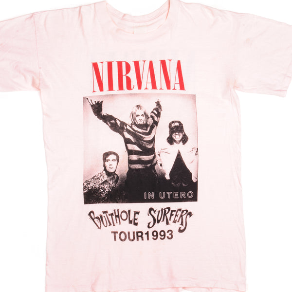 Vintage Nirvana In Utero And Butthole Surfers Tour Tee Shirt 1993 Size Large.