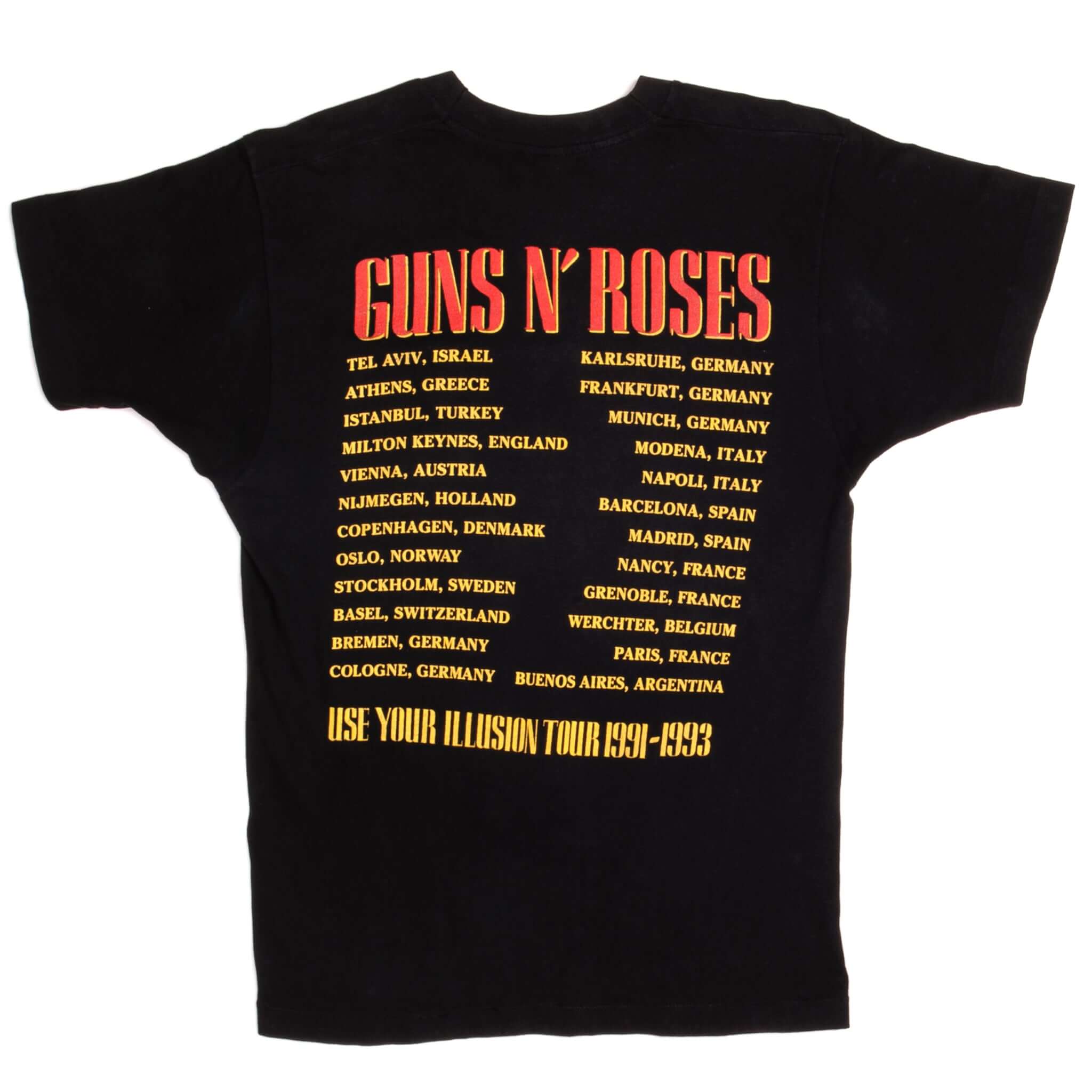 VINTAGE GUNS N' ROSES BAD APPLES TEE SHIRT 1993 MEDIUM MADE IN USA